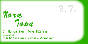 nora topa business card